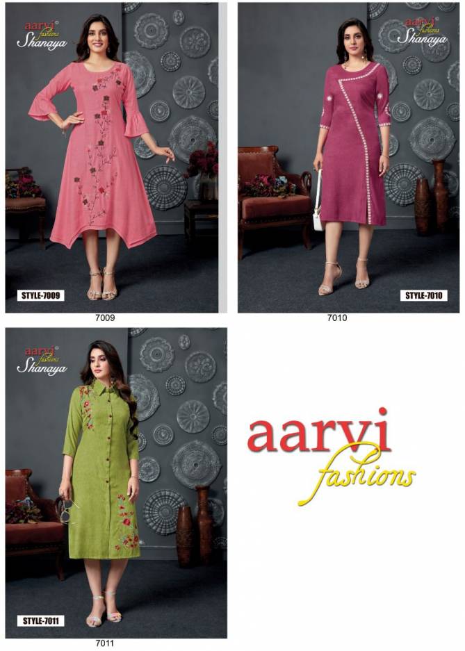 Aarvi Shanaya 5 Stylish Party Wear Wholesale Kurti Collection
